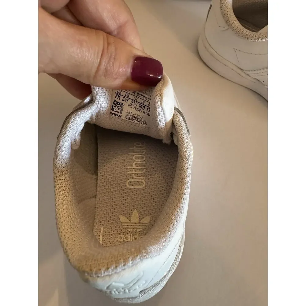 Boys Adidas White Shoes Size 7 K - Picture 5 of 5